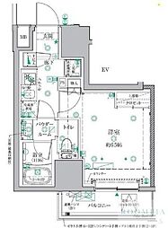 クレイシアIDZ板橋本町アーバンレジデンス 4階1Kの間取り