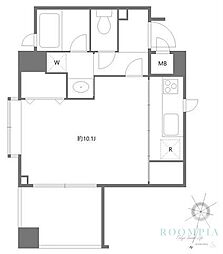 ガーデン代々木参宮橋 1階ワンルームの間取り