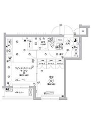 セジョリ鵜の木 2階1LDKの間取り