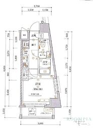 アルテシモフォルテ 2階1Kの間取り