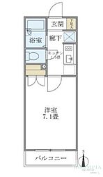 CLAP市谷柳町 3階1Kの間取り