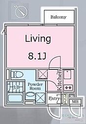 PASEO西新宿五丁目II 3階1Kの間取り