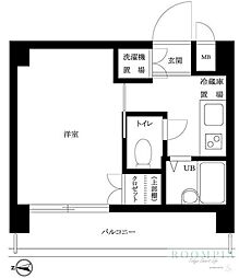 ルーブル上北沢 1Kの間取図画像