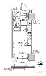 パークアクシス赤塚 ワンルームの間取図画像