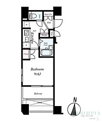 メインステージ飯田橋 1Kの間取図画像