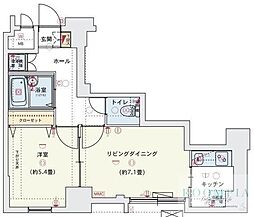 VIDA#033 1LDKの間取図画像