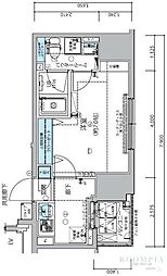 メインステージ信濃町 1Kの間取図画像