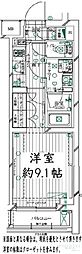 REGALIZ明大前 1Kの間取図画像
