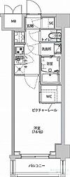 ハーモニーレジデンス東京イーストサイド 1Kの間取図画像