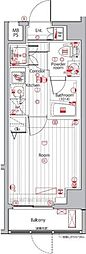 PREMIUMCUBE広尾 1Kの間取図画像