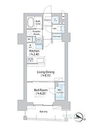 イストワール阿佐ヶ谷 1LDKの間取図画像