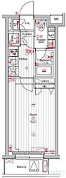 THEHOUSE赤坂檜町 1Kの間取図画像