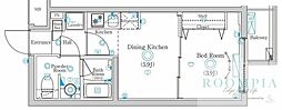 ラフェスタ鷺沼 ワンルームの間取図画像