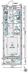 メインステージ都立家政 1Kの間取図画像