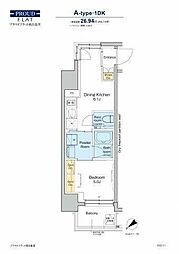 PROUDFLAT西日暮里 1DKの間取図画像