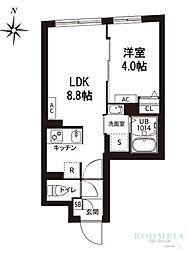 レピュア旗の台レジデンス 1LDKの間取図画像