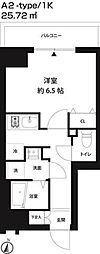 COSMOSREID錦糸町 1Kの間取図画像