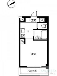 スカイコート新宿新都心2 1Kの間取図画像