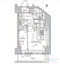 dips西日暮里 1LDKの間取図画像