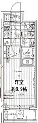 レガリス門前仲町パークサイド 1Kの間取図画像