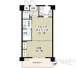 ルミエール祐天寺 1LDKの間取図画像