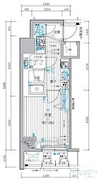 メインステージ三ノ輪3 1Kの間取図画像