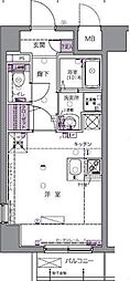 フォルティス水天宮前 ワンルームの間取図画像