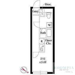 ル・クール渋谷本町 1Kの間取図画像