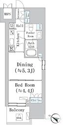 ウェスタ板橋仲宿 1DKの間取図画像
