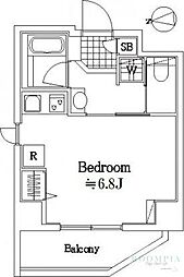 PARKWell大島 1Kの間取図画像