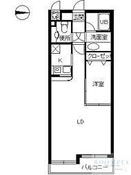 ヴァンテアンライフ高円寺壱番館 1LDKの間取図画像