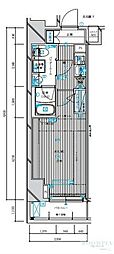 MAINSTAGE亀戸5ミライエ 1Kの間取図画像