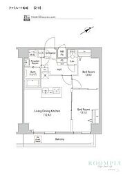 ファミルート船堀 2LDKの間取図画像