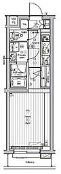 PREMIUMCUBEG三軒茶屋 1Kの間取図画像