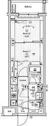 杉並区和田3丁目マンション 2Kの間取図画像