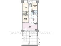ヴィークステージ桜新町 3LDKの間取図画像