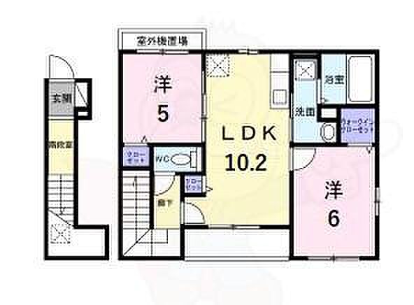 プラム江坂 ｜大阪府吹田市江坂町２丁目(賃貸アパート2LDK・2階・55.26㎡)の写真 その2