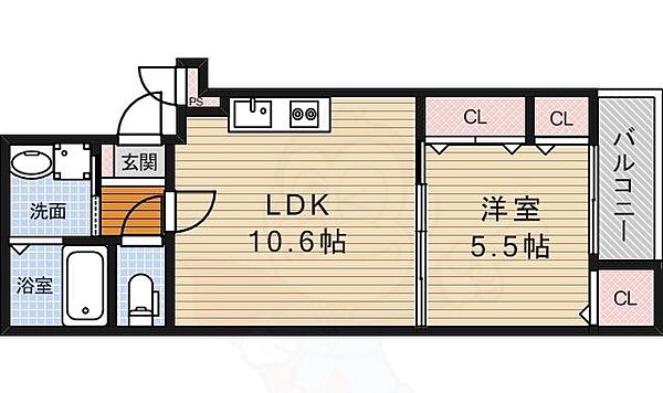 フジパレス蛍池南町2番館 ｜大阪府豊中市螢池南町３丁目(賃貸アパート1LDK・3階・38.50㎡)の写真 その2