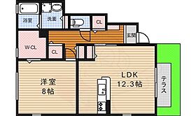 フランドール  ｜ 大阪府豊中市春日町２丁目（賃貸アパート1LDK・1階・51.80㎡） その2