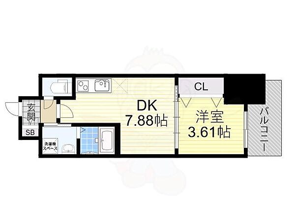 エスリードレジデンス江坂垂水町 ｜大阪府吹田市垂水町３丁目(賃貸マンション1DK・2階・30.20㎡)の写真 その2