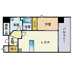 博多御笠川レジデンス 1LDKの間取図画像