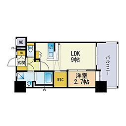 エンクレスト空港通り 1LDKの間取図画像
