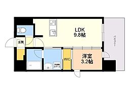 デュ・レジア博多レジデンス 1LDKの間取図画像