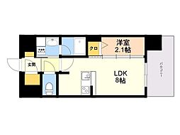 デュ・レジア博多レジデンス 1LDKの間取図画像