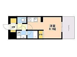 デュ・レジア博多レジデンス ワンルームの間取図画像