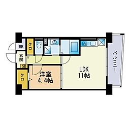 サンラルーチェ博多南 1LDKの間取図画像