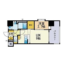 エンクレスト空港通り 1LDKの間取図画像