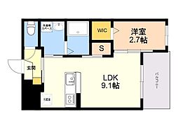 アヴァンセ山王 1LDKの間取図画像