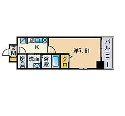 アネシスT・J 1Kの間取図画像
