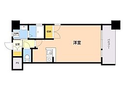 カーサ・アミータ 1Kの間取図画像
